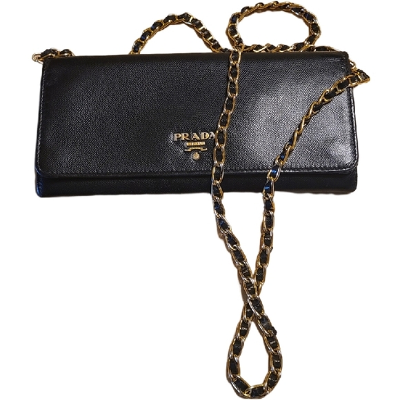Prada Saffiano Wallet on a Chain - Picture 2 of 8